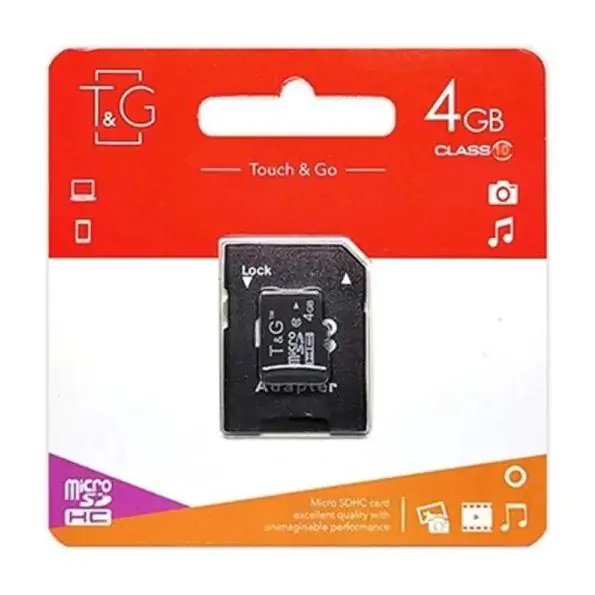Купить оптом Карта памяти microSDHC 4GB class 10 T&G (с адаптером) в Украине 