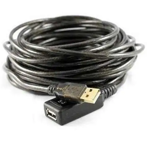 Купить оптом Кабель USB-удлинитель AM-AF 10м черный (пакет) в Украине 