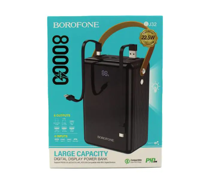 Купить оптом Повербанк 80000mAh BOROFONE BJ32 (PD20W+QC3.0 22.5W) в Украине 