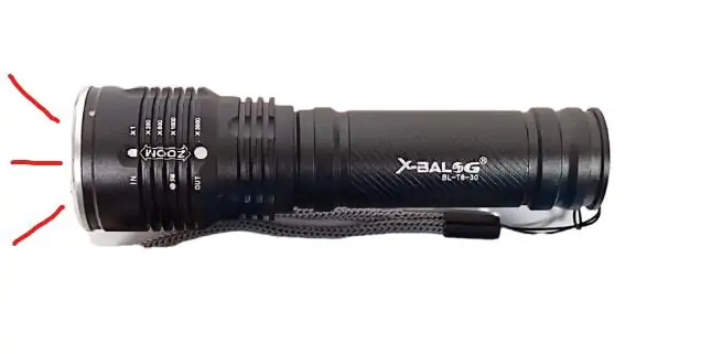 Купить оптом Ручной фонарь (боковой красный свет) с microUSB BL-537 в Украине 