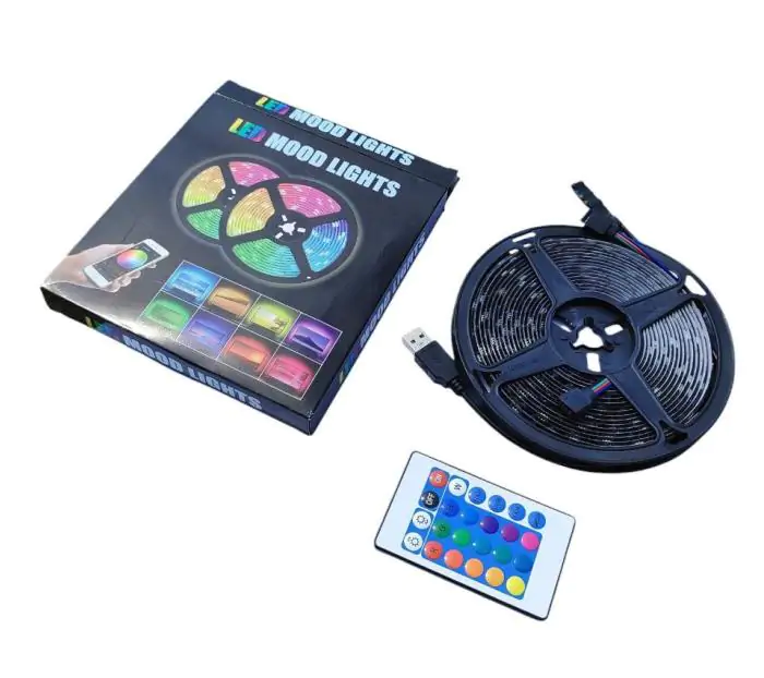 Купити оптом Купити Світлодіодна стрічка покращена (5 метрів) Управління з телефону (працює від USB та повербанку) оптом - ціна 176 грн в Україні , зображення 4