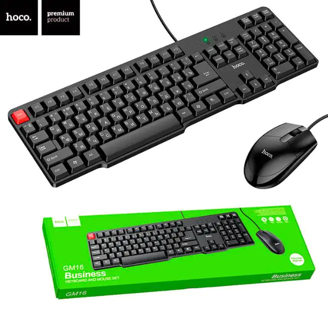 Купити оптом Купити Клавиатура + мышь комплект для ПК HOCO GM16 оптом - ціна 339 грн в Україні 
