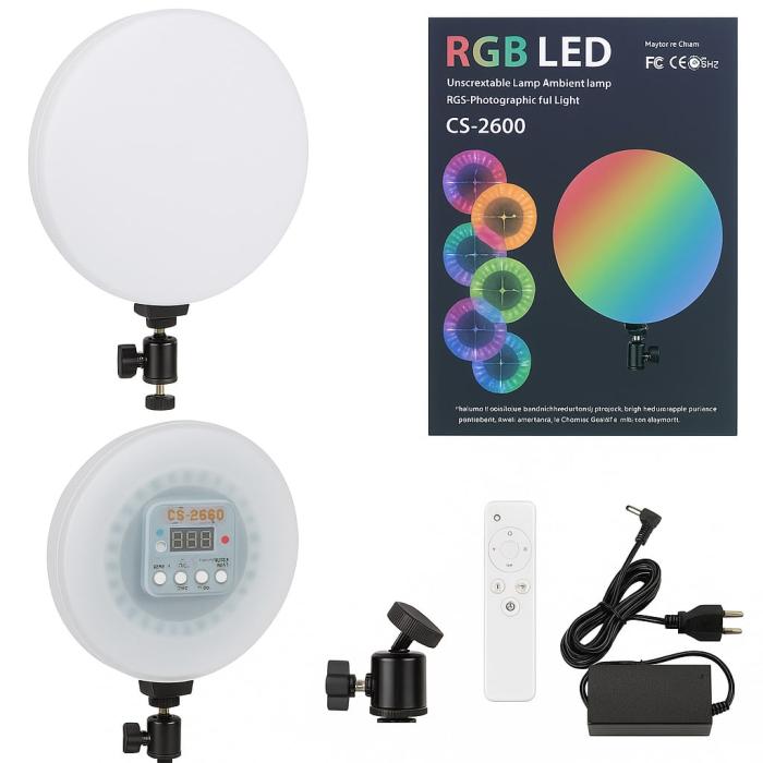 Купити оптом Купити Кругла LED лампа RGB CS-2600 оптом - ціна 464 грн в Україні , зображення 2