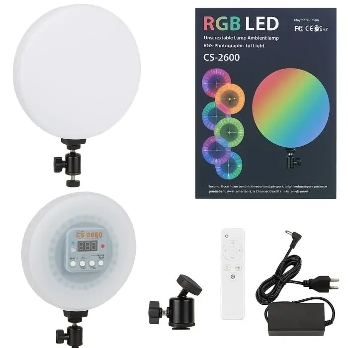 Купити оптом Купити Кругла LED лампа RGB CS-2600 оптом - ціна 456 грн в Україні , зображення 2