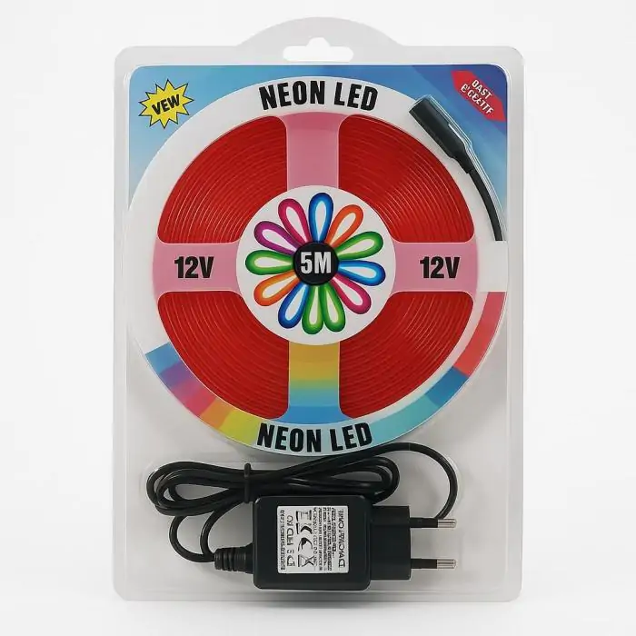 Купить оптом Светодиодная силиконовая лента 5050 Красная (5 метров) NEON LED 12V-220V в Украине 