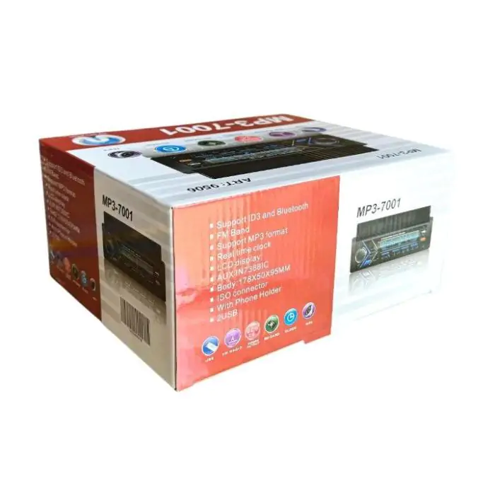 Купить оптом Автомагнитола с держателем для телефона и bluetooth 1DIN MP3-7001BT в Украине , изображение 2