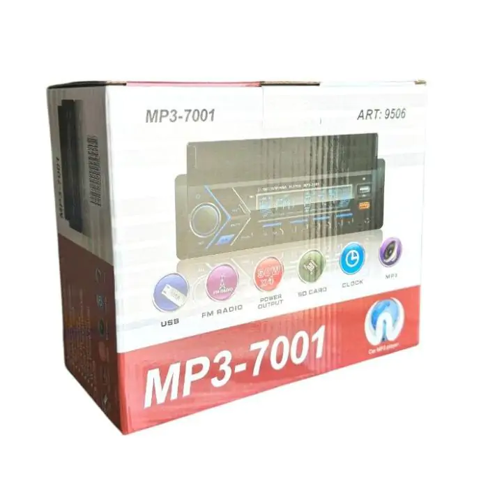 Купить оптом Автомагнитола с держателем для телефона и bluetooth 1DIN MP3-7001BT в Украине 