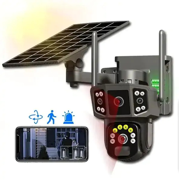 Купить оптом Wifi камера видеонаблюдения на 2 камеры с Sim-картой TG-08 (уличная + солнечная панель) в Украине 