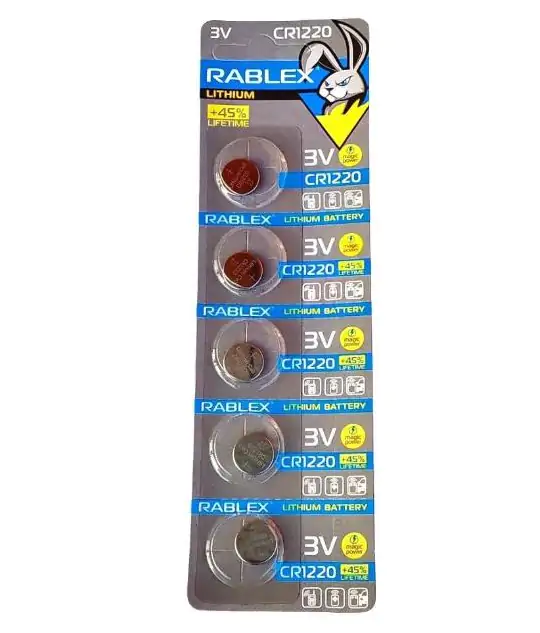 Купить оптом Батарейка литиевая RABLEX CR1220 5шт/блистер (Цена указана за 5шт) в Украине 