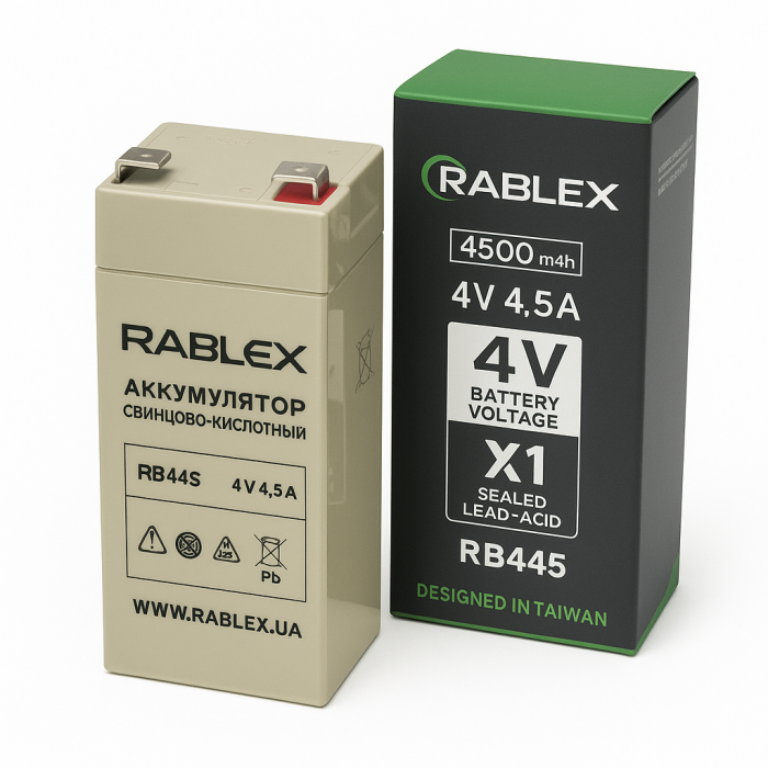 Купить оптом Аккумулятор RABLEX 4V 4.5Ah RB445