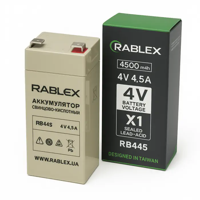 Купити оптом Купити Акумулятор RABLEX 4V 4.5Ah RB445 оптом - ціна 162 грн в Україні 