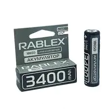 Купити оптом Купити Акумулятор Rablex Li-Ion 18650 (без захисту) 3400mAh оптом - ціна 197 грн в Україні , зображення 2