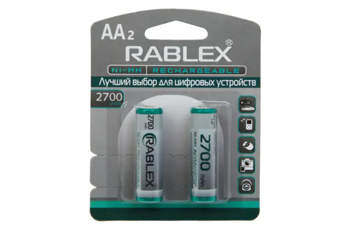 Купити оптом Купити Акумулятор RABLEX HR6/AA 2700mAh 2шт/блістер (Ціна вказана за 2шт) оптом - ціна 172 грн в Україні 