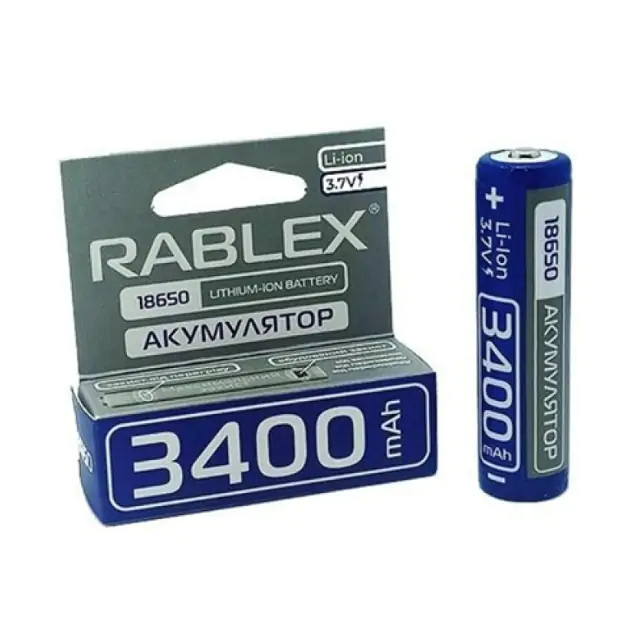 Купить оптом Аккумулятор Rablex Li-Ion 18650 (с защитой) 3400mAh в Украине 