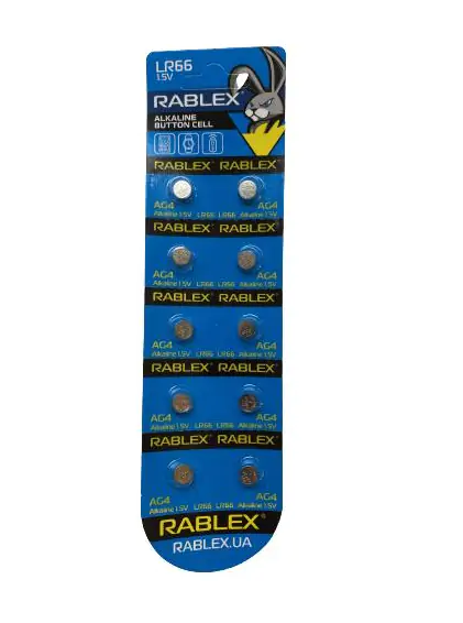 Купить оптом Батарейка для часов RABLEX AG4/LR626 10шт/блистер (Цена указана за 10шт) в Украине 