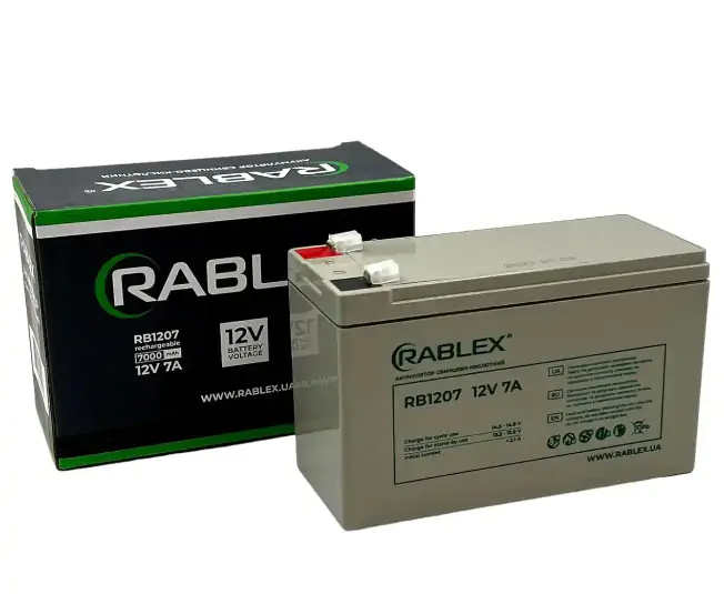 Купити оптом Купити Акумулятор 12V 7Ah RABLEX RB1207 оптом - ціна 529 грн в Україні 