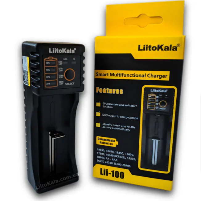 Купити оптом Купити Зарядний пристрій LiitoKala Lii-100 (універсальний) оптом - ціна 164 грн в Україні 