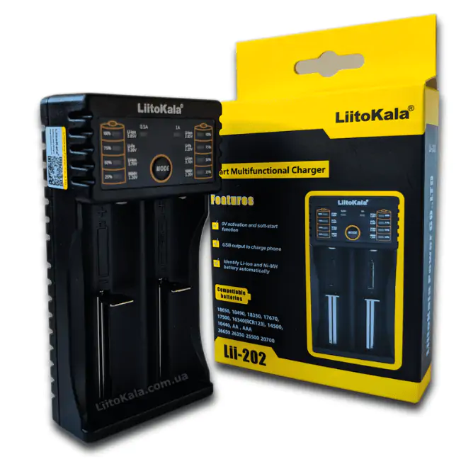 Купити оптом Купити Зарядний пристрій LiitoKala Lii-202 (універсальний) оптом - ціна 263 грн в Україні 
