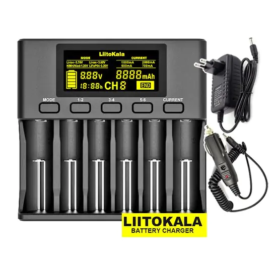 Купити оптом Купити Зарядний пристрій LiitoKala Lii-S6 (універсальний+прикурювач) оптом - ціна 1081 грн в Україні 