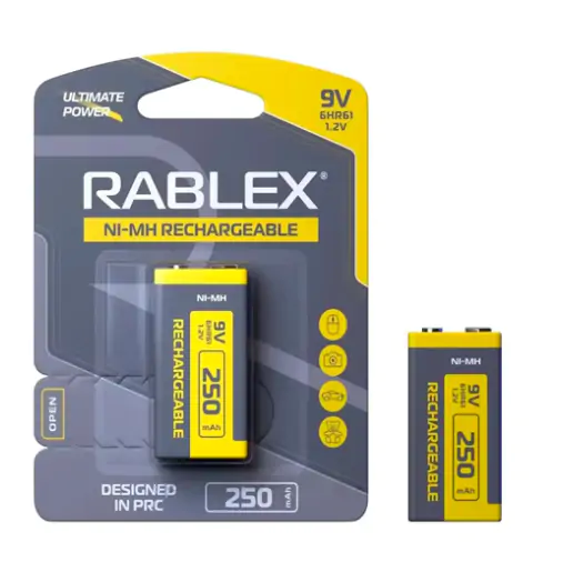 Купити оптом Купити Акумулятор RABLEX 9V/Крона 250mAh 1шт/блістер (Ціна вказана за 1шт) оптом - ціна 184 грн в Україні 