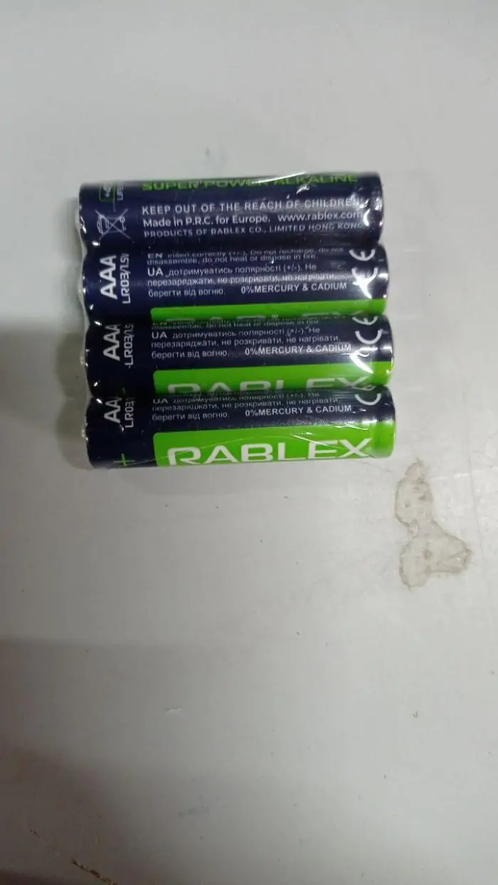 Купить оптом Батарейка щелочная RABLEX SUPER POWER ALKALINE LR03/AAA 4шт/пленка (Цена указана за 4шт) в Украине , изображение 3