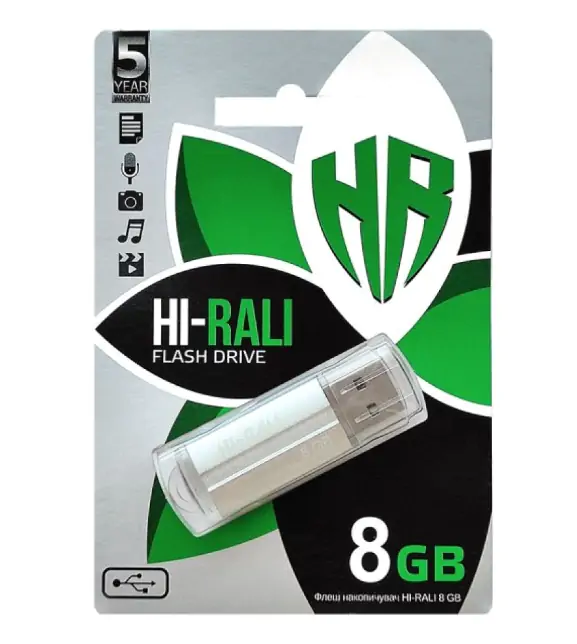Купити оптом Купити Флешка USB 8GB HI-RALI Corsair сірий оптом - ціна 110 грн в Україні 
