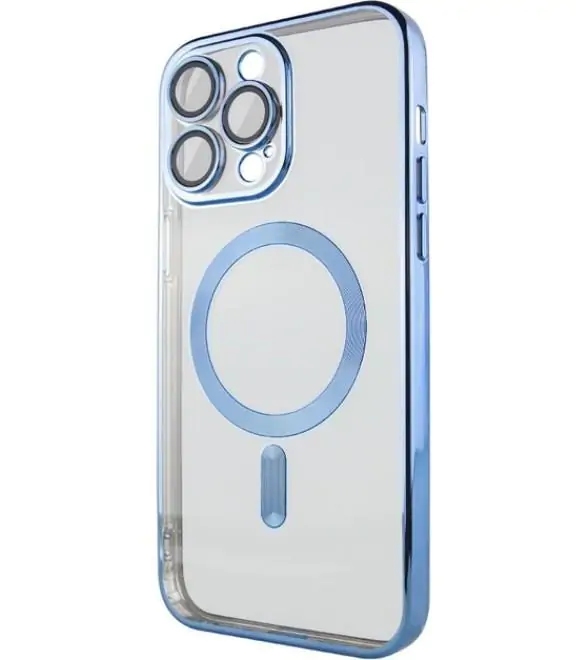 Купить оптом Чехол с MagSafe Husa Luxury для iPhone 14 Pro Max (Голубой) в Украине 