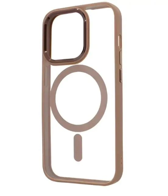 Купить оптом Чехол с MagSafe Husa Luxury для iPhone 15 (Золотой) в Украине 