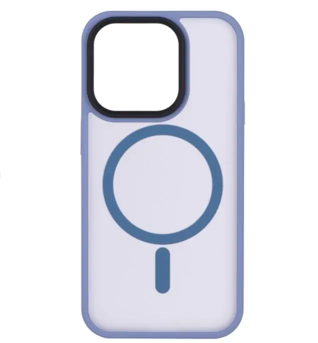Купить оптом Чехол с MagSafe Husa Luxury для iPhone 15 Pro Max (Голубой) в Украине 