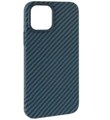 Купить оптом Чехол Premium Carbon для iPhone 12/12 Pro (Синий) в Украине 