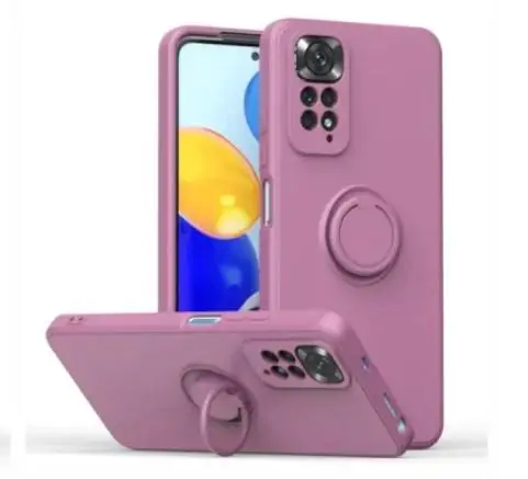 Купить оптом Чехол Silk Case с кольцом для iPhone 14 (Cherry Purple) в Украине 