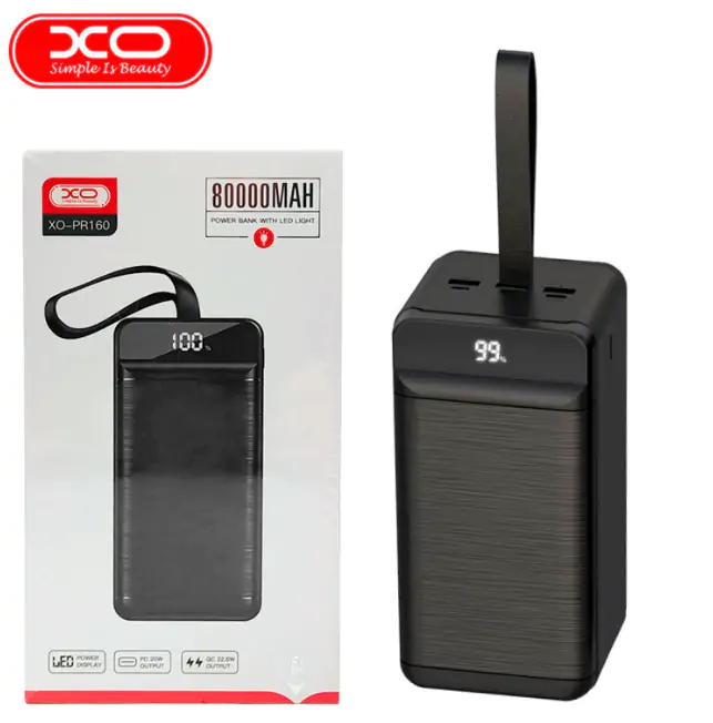 Купить оптом Повербанк 80000mAh XO PR160 (PD20W QC22.5W) в Украине 