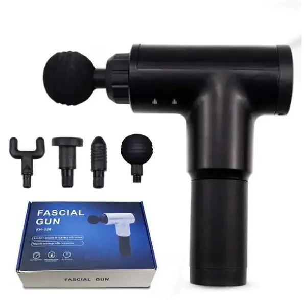 Купить оптом Массажер ручной с насадками 7 режимов Fascial Gun KH-320 в Украине 