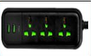Купить оптом Удлинитель сетевой фильтр 2m 2500W (3РОЗ 2USB 1USB-C) T-58