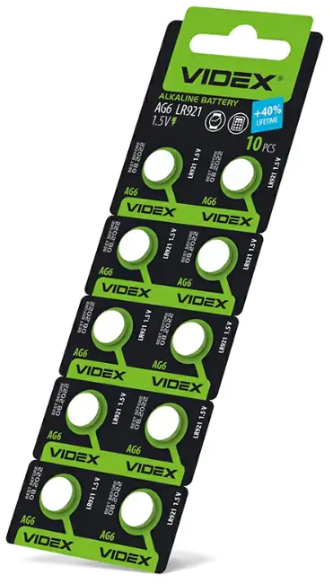 Купить оптом Батарейка для часов Videx AG6/LR921 10шт/блистер (Цена указана за 10шт) в Украине 
