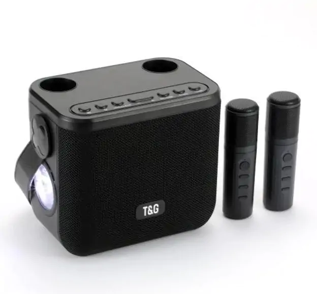 Купити оптом Купити Портативна колонка 2 мікрофона bluetooth TG-545DK-B (BLACK) оптом - ціна 1010 грн в Україні 