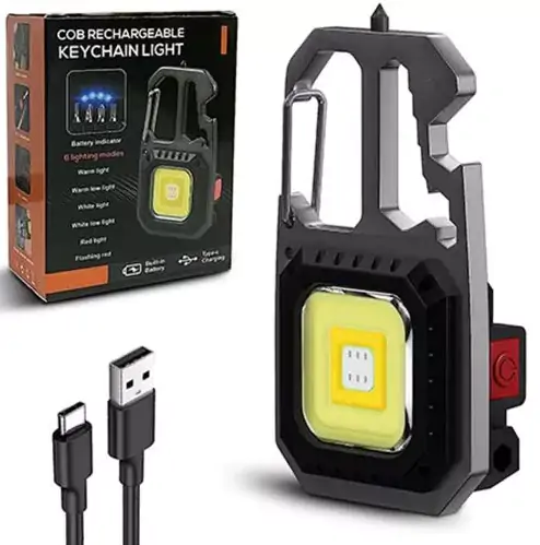 Купить оптом Брелок фонарь с карабином MULTIFUNCTIONAL KL-535-COB в Украине 