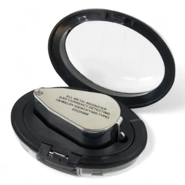 Купить оптом Складная лупа с подсветкой 40х метал MG-9890 в Украине 