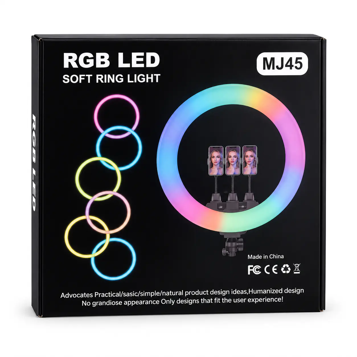 Купить оптом Кольцевая светодиодная RGB Led лампа 45 см MJ-45 в Украине , изображение 2