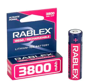 Купить оптом Аккумулятор Rablex Li-Ion 18650 (без защиты) 3800mAh в Украине 