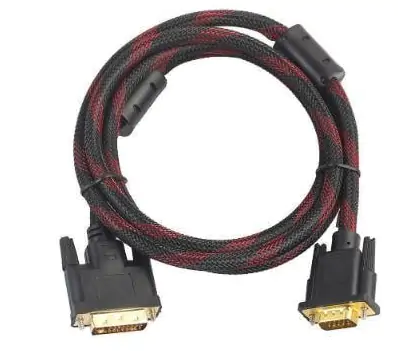 Купить оптом Кабель DVI-VGA тканевый в упаковке 10 метров в Украине 