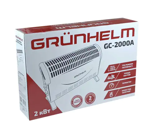 Купити оптом Купити Конвектор обігрівач міні Grunhelm GC-2000A 2000W оптом - ціна 887 грн в Україні 