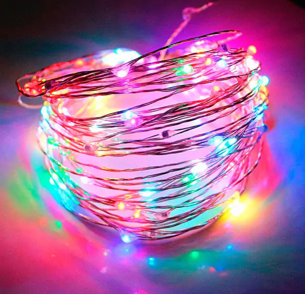 Купити оптом Купити Гірлянда роса на батарейках мульти колір 5 метрів A-4 (0603) оптом - ціна 17 грн в Україні 