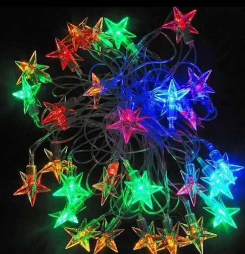 Купить оптом Гирлянда звезды на батарейках мульти цвет 4 метров AD-6 в Украине 