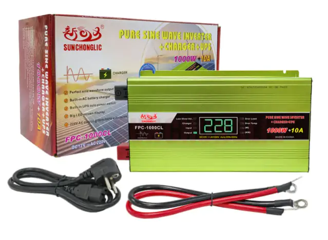 Купить оптом Автомобильный инвертор с функцией заряда FPC-1000CL 1000W (pure sine) в Украине 