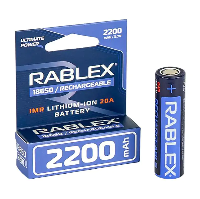 Купити оптом Купити Акумулятор Rablex Li-Ion 18650 IMR (високострумовий 20А) 2200mAh оптом - ціна 113 грн в Україні 