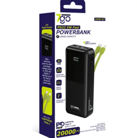Купить оптом Повербанк 20000mAh 7GO GPW-07 (22.5W) в Украине 