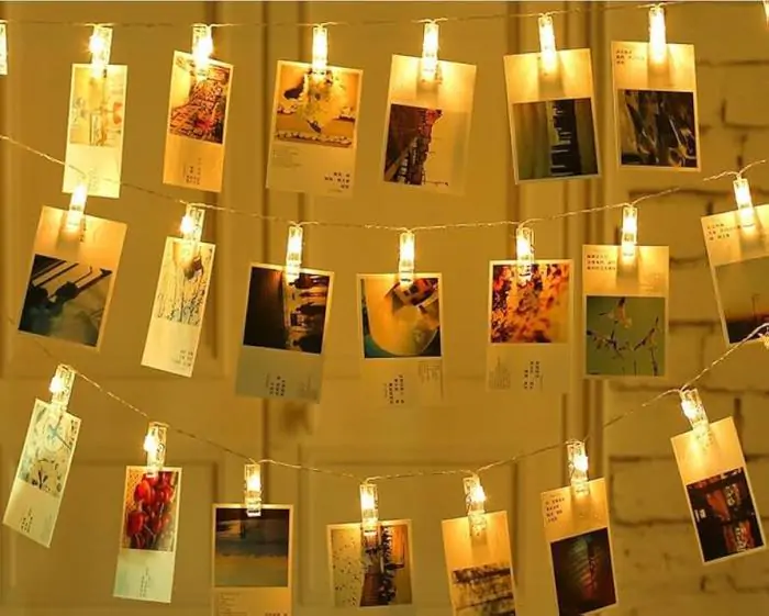 Купити оптом Купити Гірлянда прищіпка на білому проводі (від USB) жовтий колір 4.5 метрів 20LED LU-999/WW-0671 оптом - ціна 87 грн в Україні 