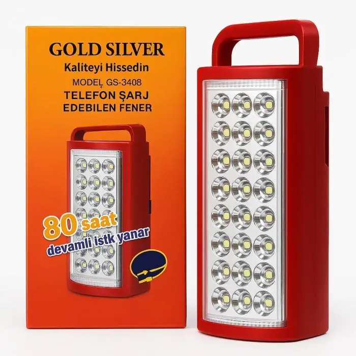 Купити оптом Купити Ліхтар кемпінговий з повербанком 24LED GOLD SILVER GS-2400 оптом - ціна 521 грн в Україні 