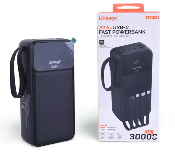 Купити оптом Купити Повербанк 30000mAh LINKAGE LKP-42 (22.5W) оптом - ціна 1050 грн в Україні 